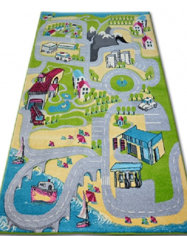 Ковер польский Agnella Funky Top Ugo green (фризе)