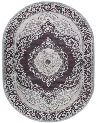 Ковер российский 36868J Rimma Lux овальный (Хит-сет, фиолетовый, серый)