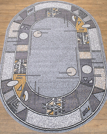 Ковер российский 15704-10766 Лайла де Люкс (Полиэстер хит-сет, серый)