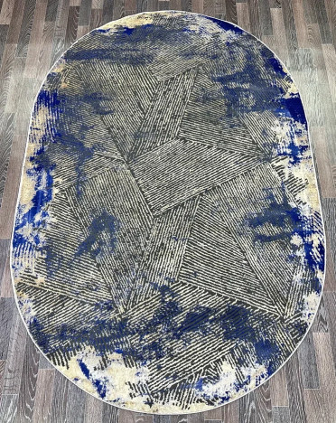 Ковер турецкий AA616A Lisa (Полиэстер хит-сет, синий, серый)