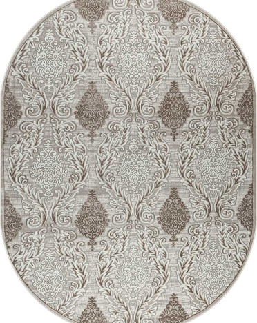 Ковер российский 36912J Rimma Lux овальный (Хит-сет, бежевый, кремовый)