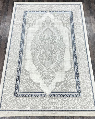 Ковер турецкий 16106-1 Gordion (Полиэстер хит-сет, синий, серый)