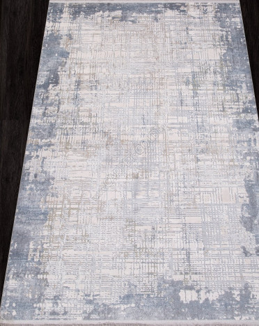 Ковер турецкий C634AQ PERLA (Полиэстер хит-сет, серый)