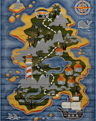 Ковер белорусский 52880 Киндер Микс (Хит-сет, синий, разноцветный)