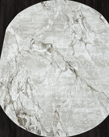 Ковер турецкий GL071E NENSI (Хит-сет, бежевый) овальный