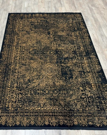 Ковер турецкий 8656A DALIA (Акрил, желтый, черный)