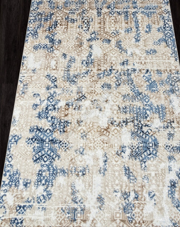 Ковер турецкий O1699-630 ANTEP (Полиэстер, бежевый, синий)