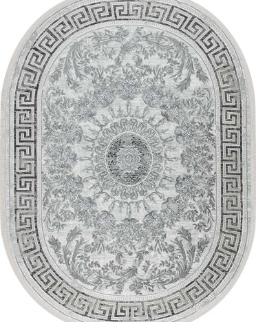 Ковер овальный турецкий 37545A Nova Avalon (Полиэстер, серый)