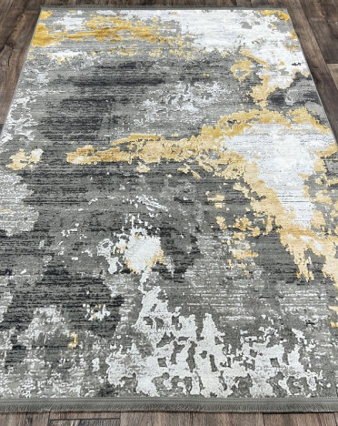 Ковер персидский 4262 VERSAILLES (Бамбуковый шелк, желтый, серый)