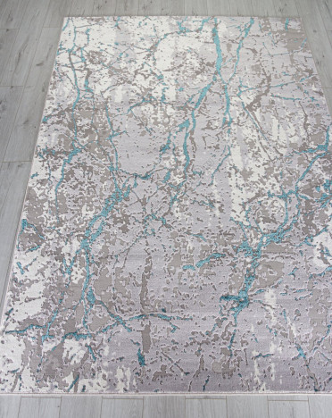 Ковер российский MP27 COBALT (PP Heatset Высокоплотный, серый, голубой)