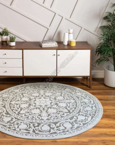 Ковер бельгийский 38064-6565-90 Genova (Вискоза, кремовый) круглый