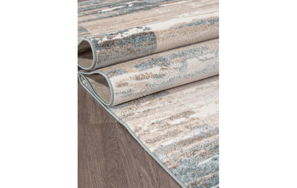 Российский ковер D983 - BEIGE-BLUE - Прямоугольник - коллекция NATUREL